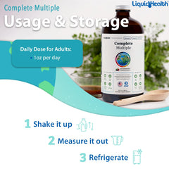 LIQUIDHEALTH multivitamin on kitchen counter conveys convenient daily wellness