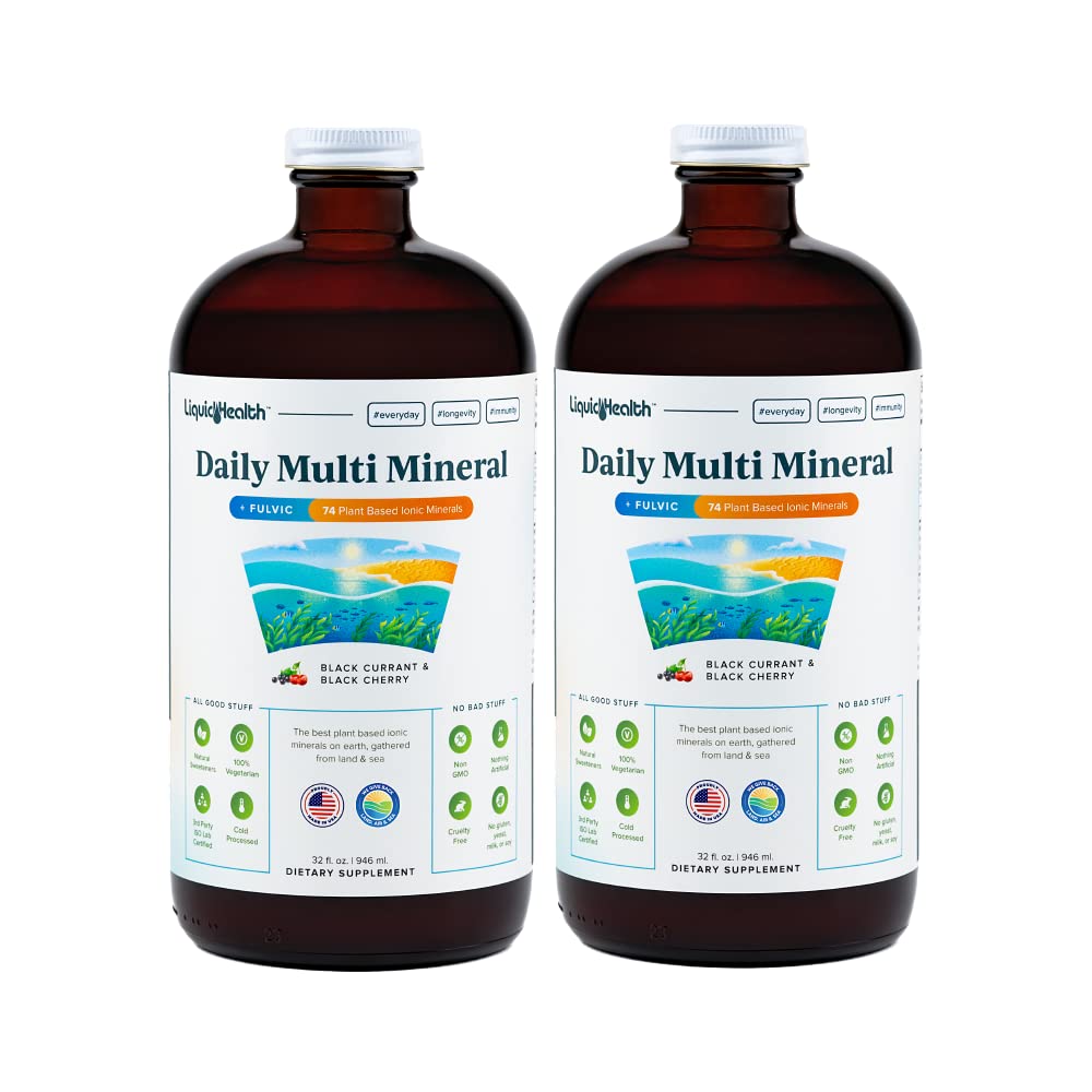 LIQUIDHEALTH Daily Multi Mineral bottle showing seal and label for immune support.