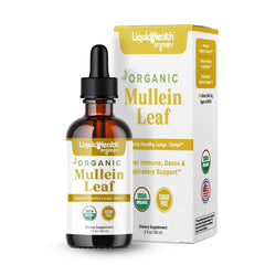LIQUIDHEALTH Mullein Leaf Drops bottle front view for lung support