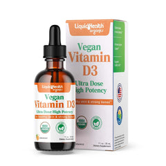 LIQUIDHEALTH Vitamin D3 drops bottle showing immune and bone support