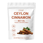 LIRAE Ceylon Cinnamon softgel bottle for easy daily wellness.