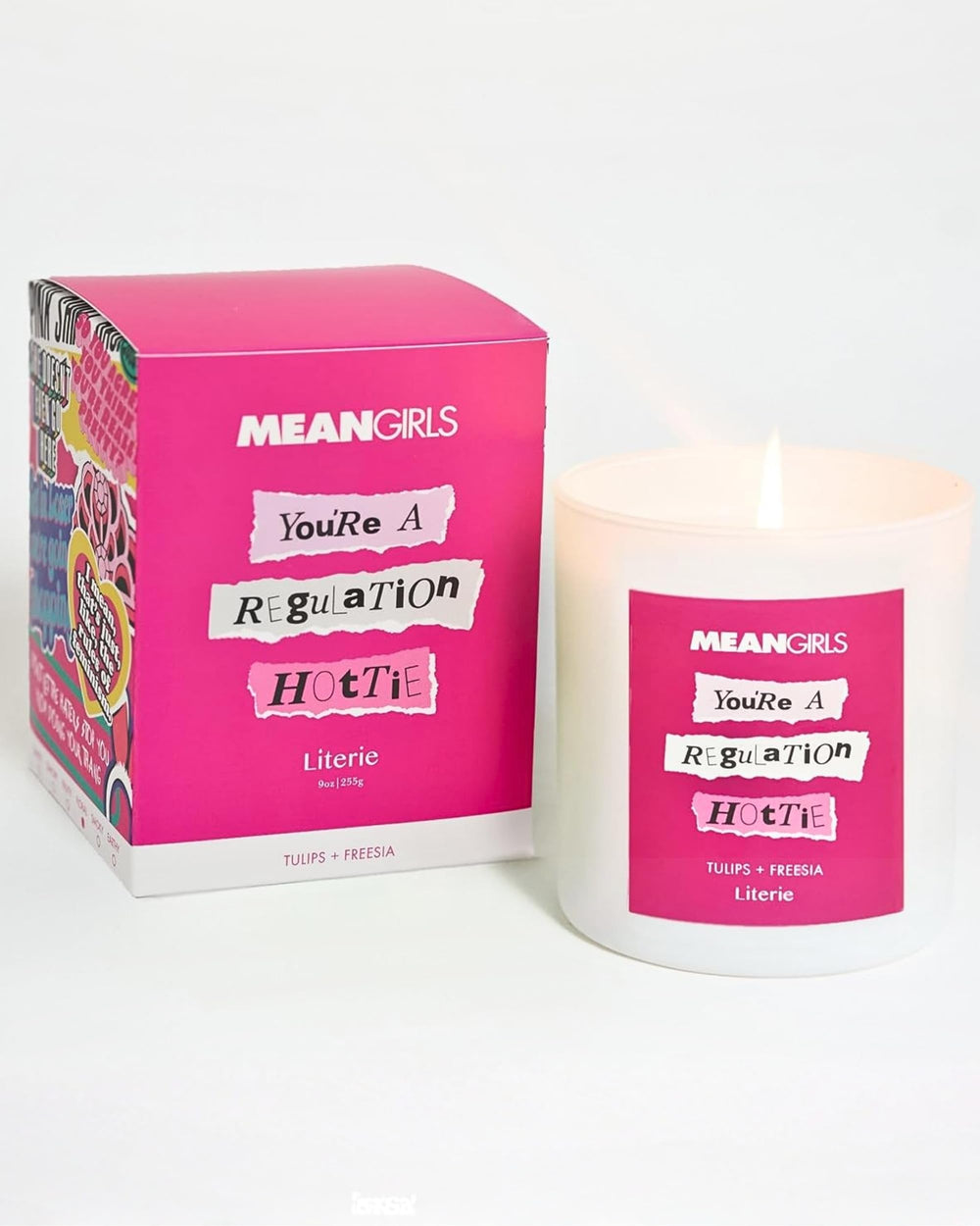 Literie You're a Regulation Hottie candle with lid on enhances decor ambiance