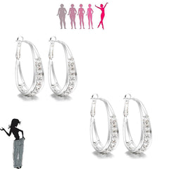 LIU JUN Lymphvity hoop earrings in silver shine for everyday wear