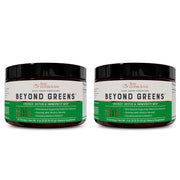 Live Conscious Beyond Greens Matcha canister with label, supports immune energy.