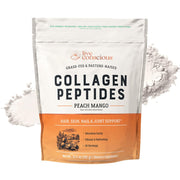 Live Conscious Collagen Peptides Peach Mango tub with fast-dissolving formula for daily use.