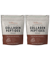 Live Conscious Collagen Peptides Chocolate tub viewed, smooth flavor ready to mix