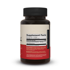 Live Conscious CoQWell bottle pour showing easy daily dosing for energy and heart support.