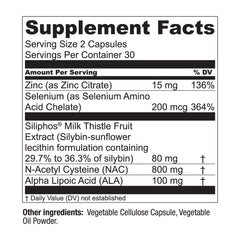 Live Conscious LiverWell capsules highlighting antioxidant ingredients