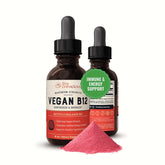 Live Conscious Vegan B12 dropper application for fast sublingual absorption