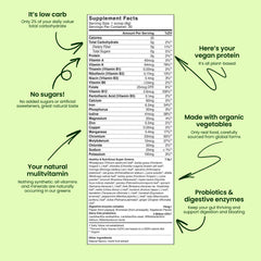 LIVE IT UP Super Greens scoop ideal for quick nutrient-rich shakes.