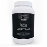 LIVE LGNDRY LABS grass-fed whey vanilla powder jar for clean protein fueling