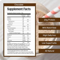 LiveComplete NutriMatch Chocolate scoop with powder, easy to measure for balanced nutrition.