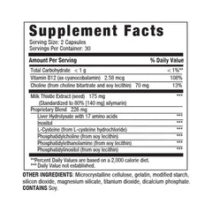 LIVERITE Liver Aid capsules close-up shows convenient daily use.