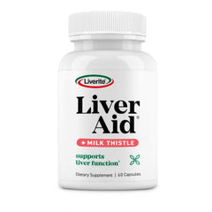 LIVERITE Liver Aid milk thistle bottle for everyday liver support.