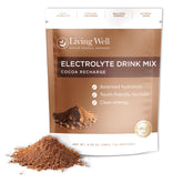 Living Well with Dr. Michelle chocolate electrolyte powder jar for balanced mineral hydration.