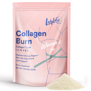 LivLyLuxe Collagen Burn bottle showcases premium weight loss support packaging.