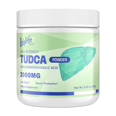 LivLyLuxe TUDCA powder bottle for daily liver support.