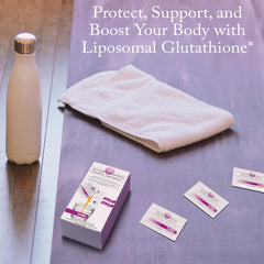 LivOn Glutathione packet closeup for convenient daily use