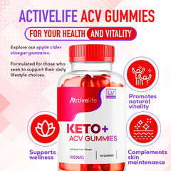 Packaging of Livorka ActivLife Keto ACV Gummies showing ingredients and dosage