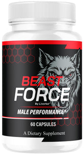LIVORKA Beast Force bottle front with premium all-natural capsules for daily vitality.