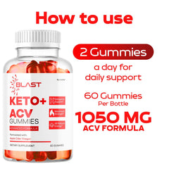 LIVORKA Blast Keto ACV Gummies ingredients label highlighting natural formula