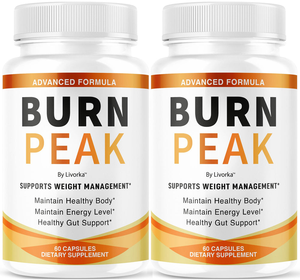 LIVORKA Burn Peak capsules bottle front for daily wellness support.