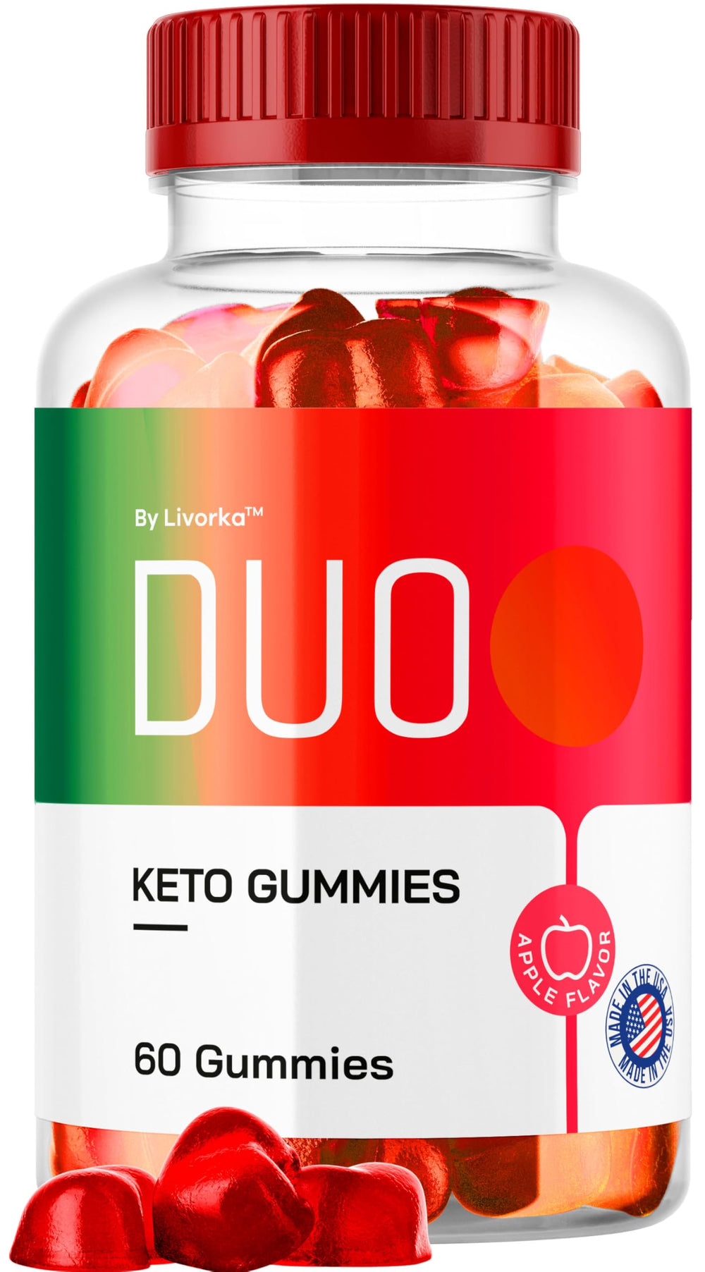 LIVORKA Duo Keto ACV Gummies advanced formula 1050mg bottle for daily wellness