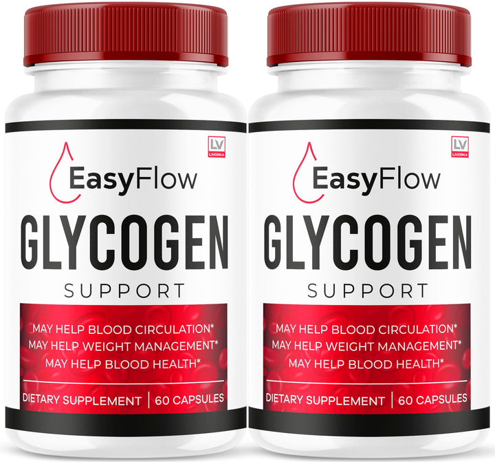 LIVORKA Easy Flow Glycogen bottle front for daily wellness support