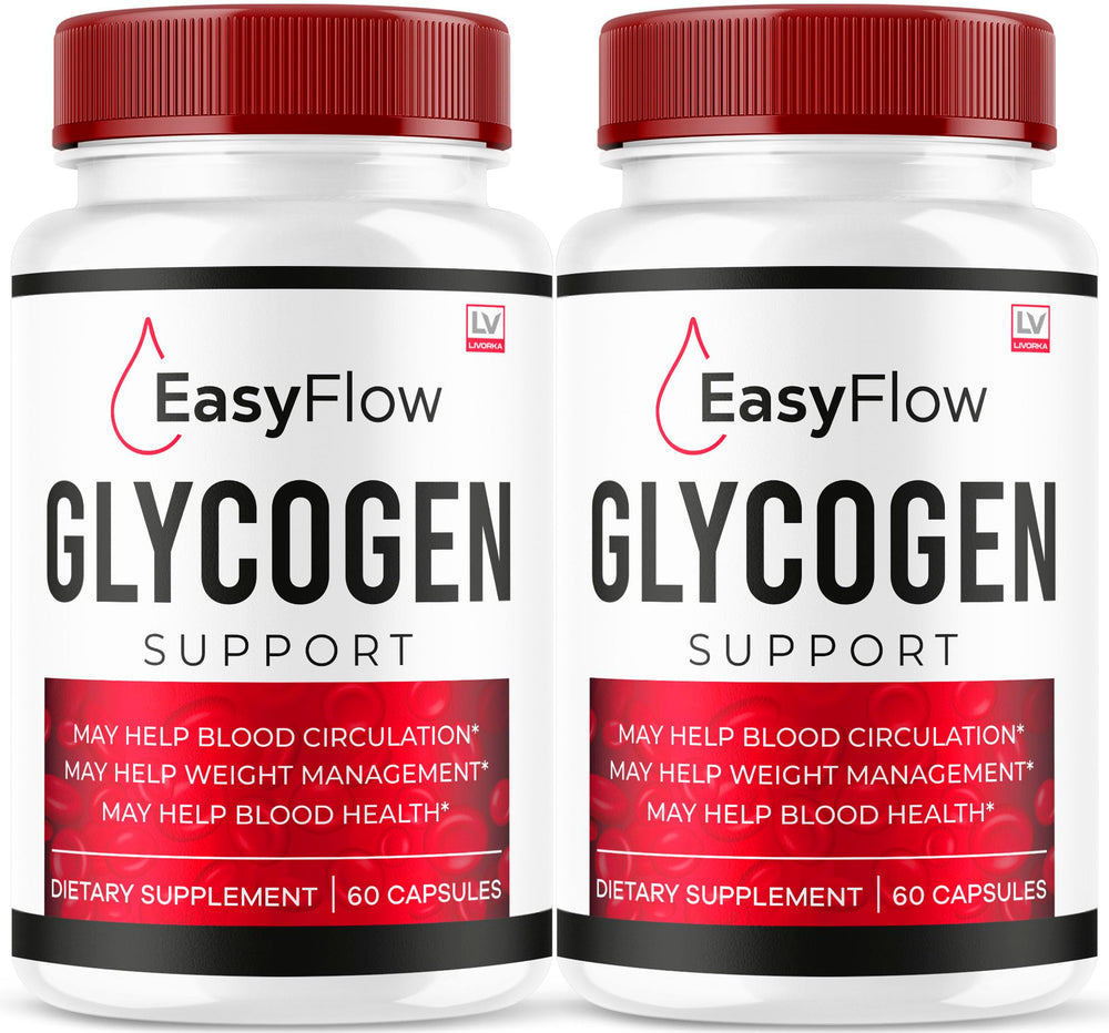 LIVORKA Easy Flow Glycogen bottle front for daily wellness support