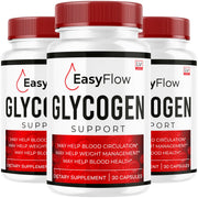 LIVORKA Easy Flow Glycogen bottle shows vegan capsules for daily wellness support.