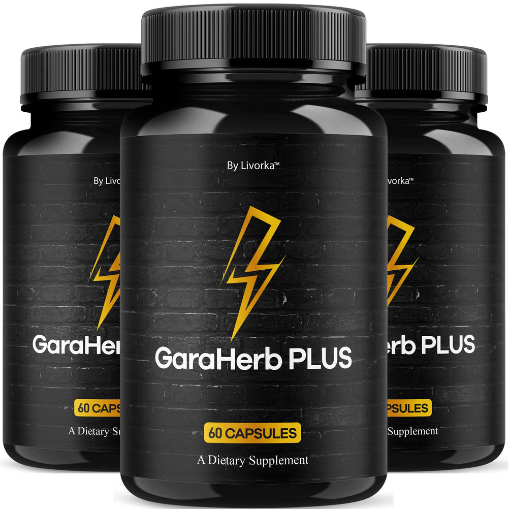 LIVORKA GaraHerb Plus bottle front promotes daily vitality with a herbal blend