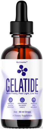 LIVORKA Gelatide Drops bottle close-up for daily wellness