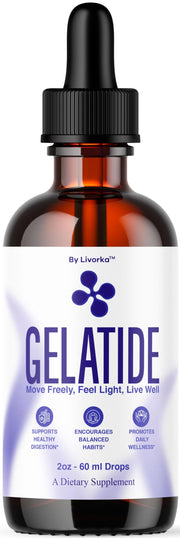 LIVORKA Gelatide Drops bottle close-up for daily wellness