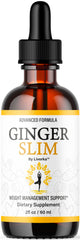 LIVORKA Ginger Slim Drops bottle on a clean surface for daily wellness support.