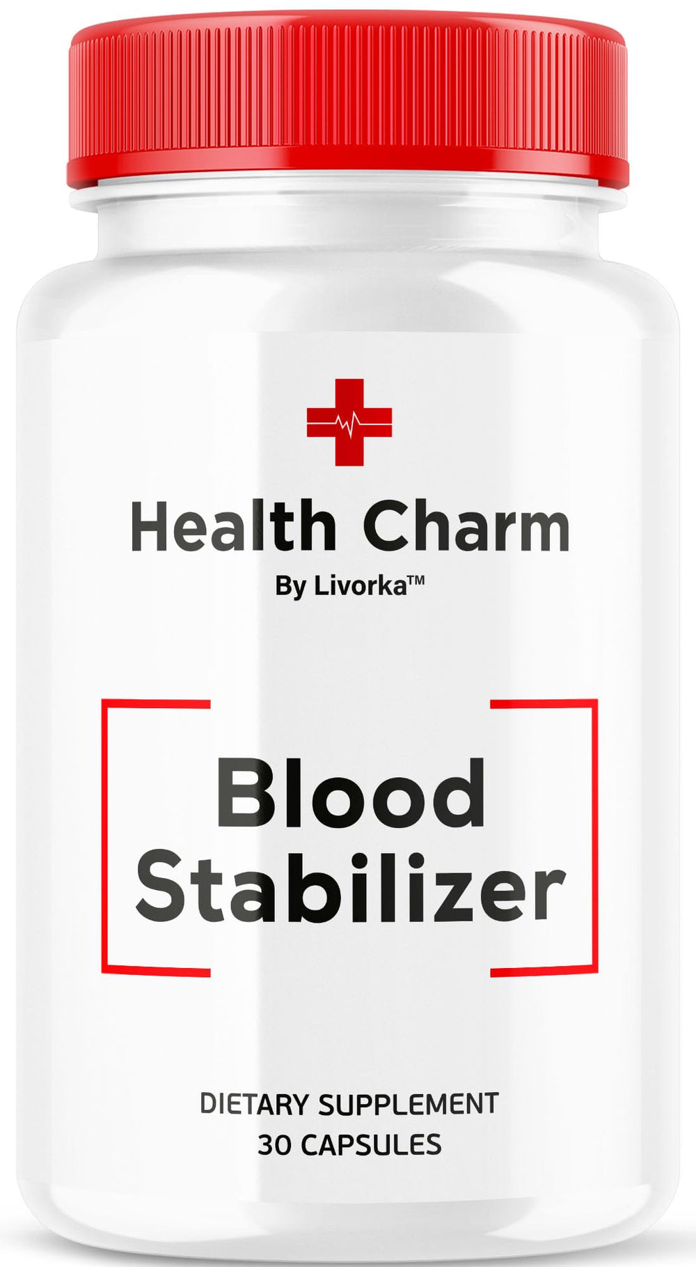 LIVORKA Health Charm Capsules bottle front highlighting the all-natural formula