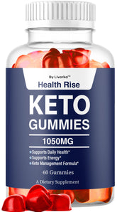 LIVORKA Health Rise Keto ACV Gummies bottle close-up for daily wellness.