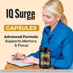 LIVORKA IQ Surge Pro capsules close-up emphasizing natural focus aids