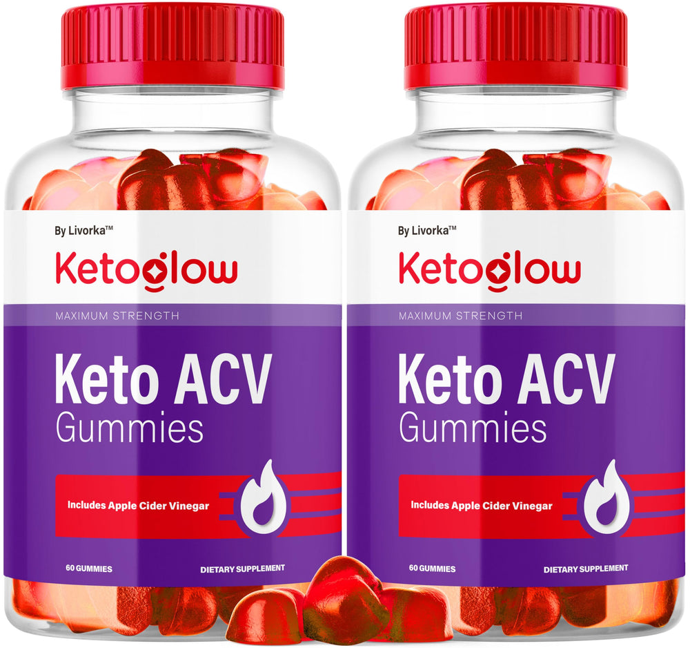 LIVORKA KetoGlow gummies bottle label showcases all-natural ingredients.