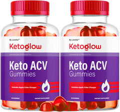 LIVORKA KetoGlow gummies bottle label showcases all-natural ingredients.