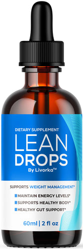 LIVORKA Lean Drops bottle front shows premium all-natural wellness formula.