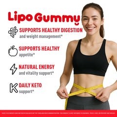 Three-pack LIVORKA LipoGummies on display signals a convenient three-month supply.