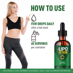 Front label of LIVORKA LipoExtreme drops highlighting ingredients.