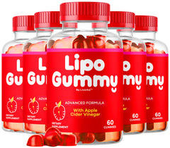 LIVORKA LipoGummy bottle front view showing a convenient daily wellness gummy