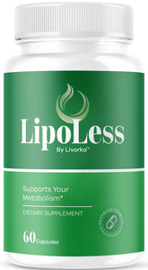 LIVORKA LipoLess capsules in bottle; supports daily wellness routine.