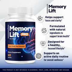 LIVORKA Memory Lift Pro capsules close-up showing easy-to-swallow pills.