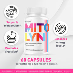 LIVORKA Mitolyn capsules closeup highlighting a compact form for on-the-go use.
