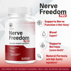 Nerve Freedom Pro capsules close-up showing natural ingredients