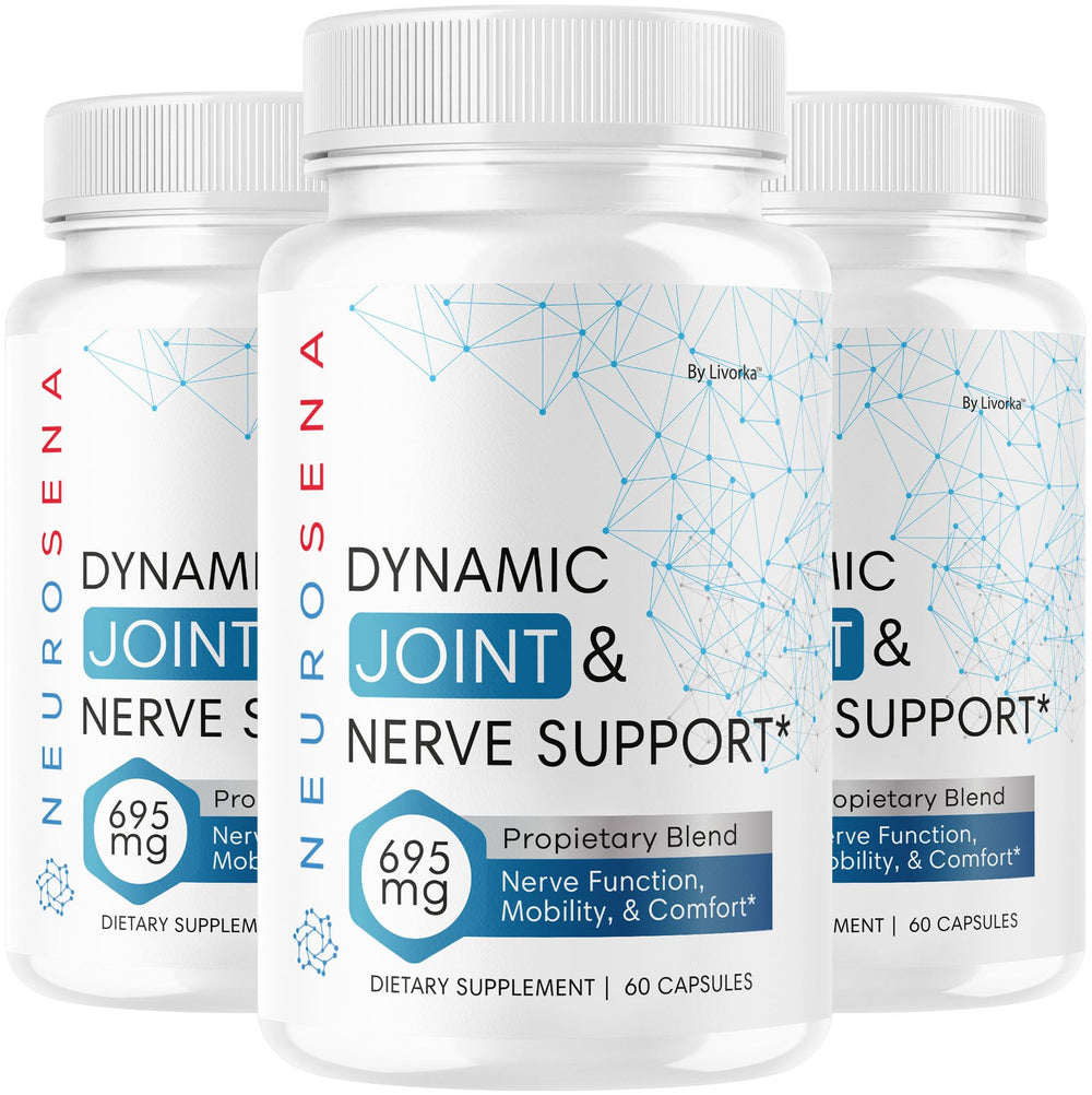 LIVORKA NeuroSena capsules bottle front view for joint and nerve support