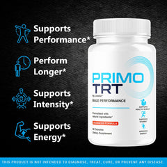 LIVORKA Primo TRT capsules closeup highlighting texture and energy support.