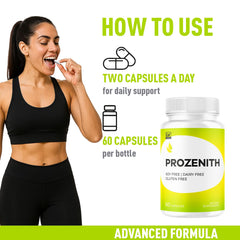 LIVORKA Prozenith Pro dosage scene with a spoon highlights simple routine.